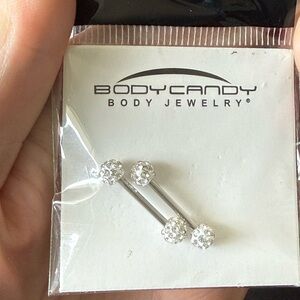 Body Candy Silver Crystal Body Jewelry